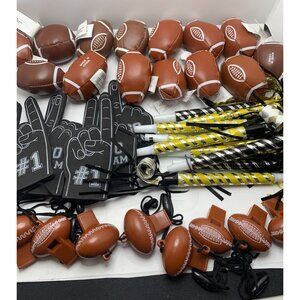 Football-Themed Party Favor Set With Mini Foam Fingers Stress Balls Noisemakers